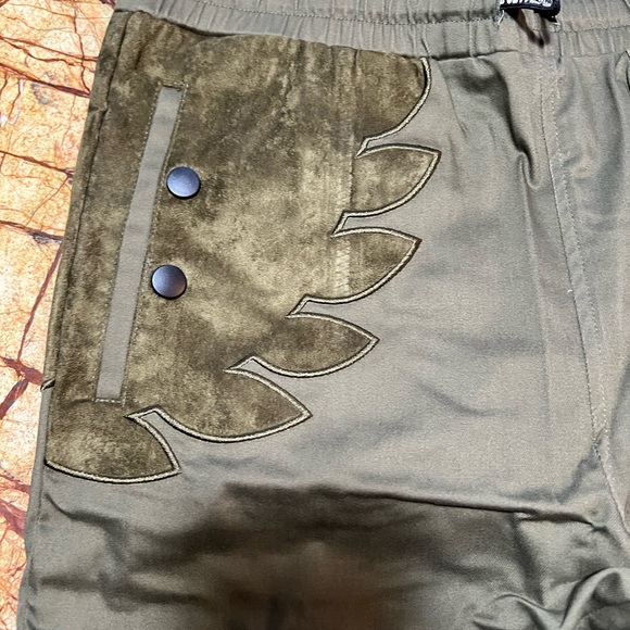 The Hideout Clothing Company unisex cargo jogger pants army green Size M & L - Picture 6 of 9